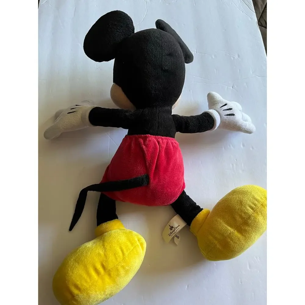 Disney Parks Mickey 18” & Minnie 15” Plush Lot Disneyland Walt Disney World